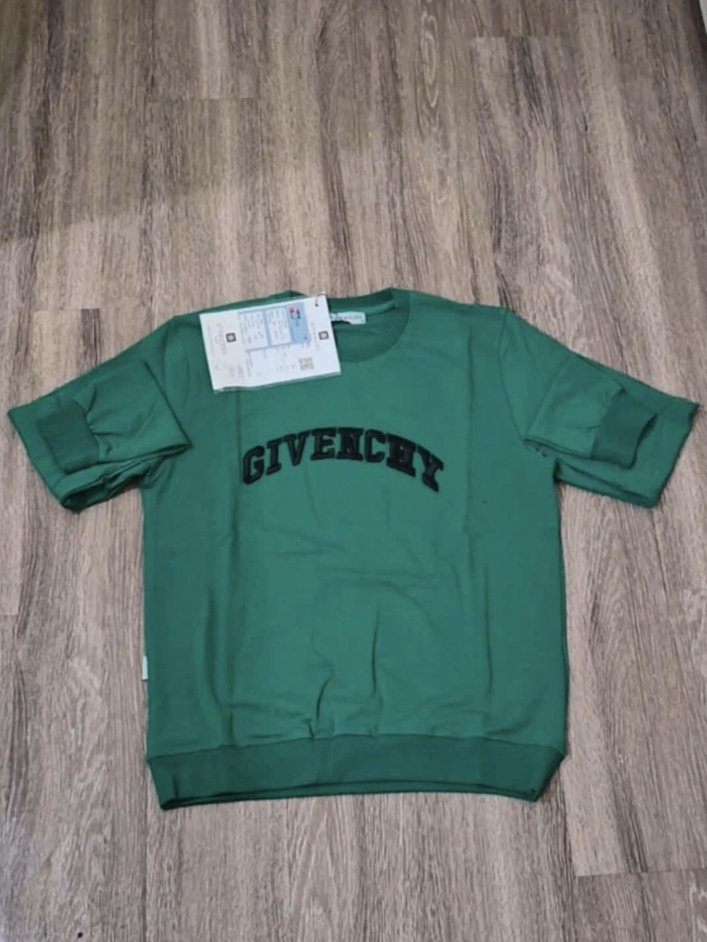 Givenchy Green Short-Sleeve Logo Tee for Kids